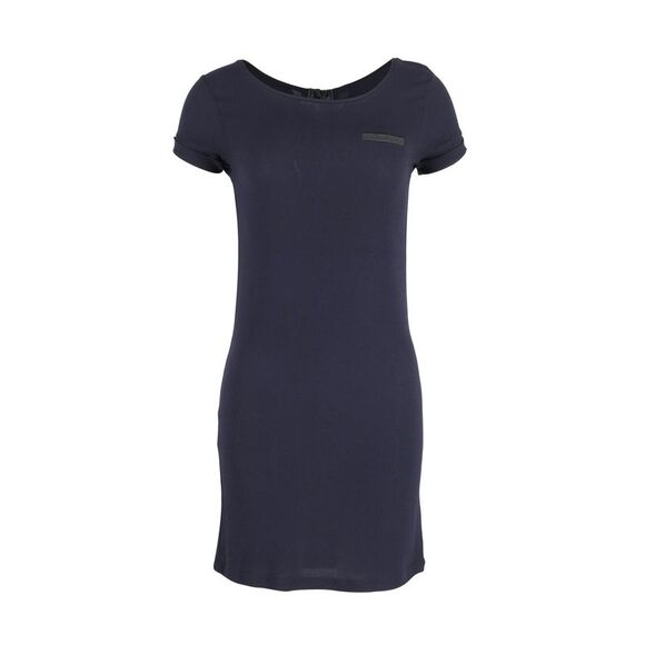 Sandro Paris Fitted Dress in Navy Blue Viscose